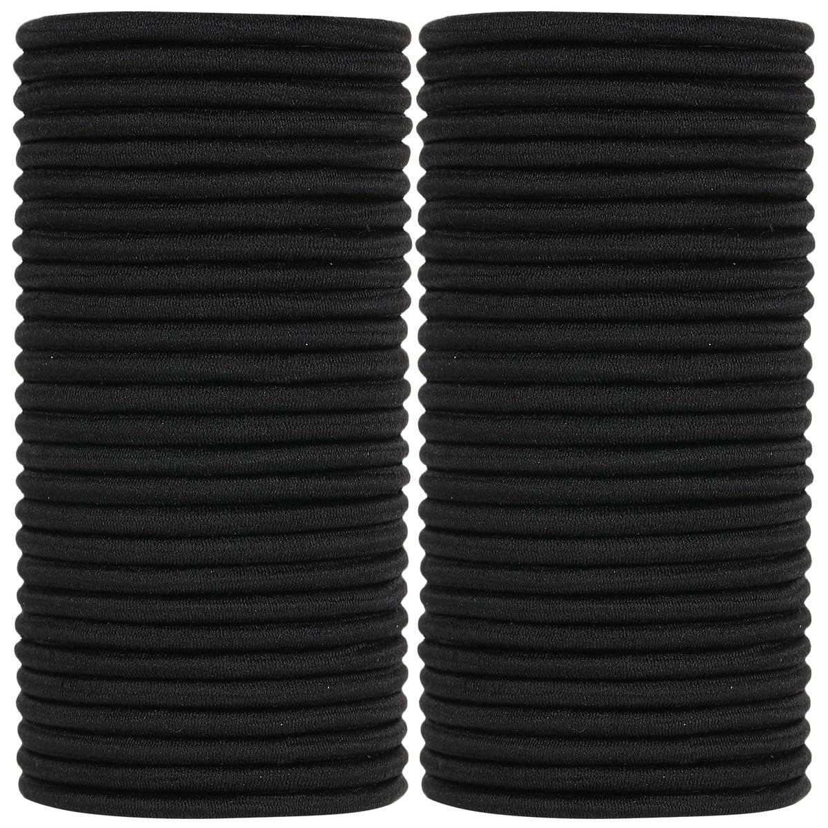 ADRIONE Black Hair Ties for Women, Girls, Kids & Men - 280 Bulk Pack, 4mm Ponytail Holders, Non Slip & No Damage Hair Elastic Bands for Thick, Medium, Thin, Fine, Short Hair - görsel 1