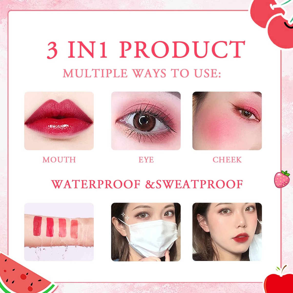 4 Colors Lip Tint Stain Set – Watery Lip Tint Mini Liquid Matte Lipstick, Long Lasting & Waterproof, Moisturizing Natural Lip Gloss, Multi-Use Lip and Cheek Tint, Lightweight Non-Sticky - görsel 17