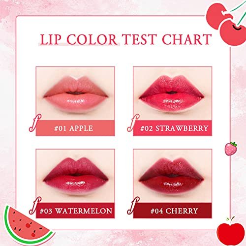 4 Colors Lip Tint Stain Set – Watery Lip Tint Mini Liquid Matte Lipstick, Long Lasting & Waterproof, Moisturizing Natural Lip Gloss, Multi-Use Lip and Cheek Tint, Lightweight Non-Sticky - görsel 16