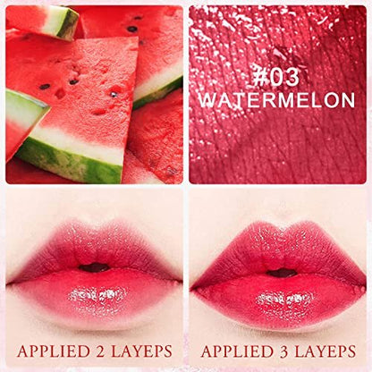 4 Colors Lip Tint Stain Set – Watery Lip Tint Mini Liquid Matte Lipstick, Long Lasting & Waterproof, Moisturizing Natural Lip Gloss, Multi-Use Lip and Cheek Tint, Lightweight Non-Sticky