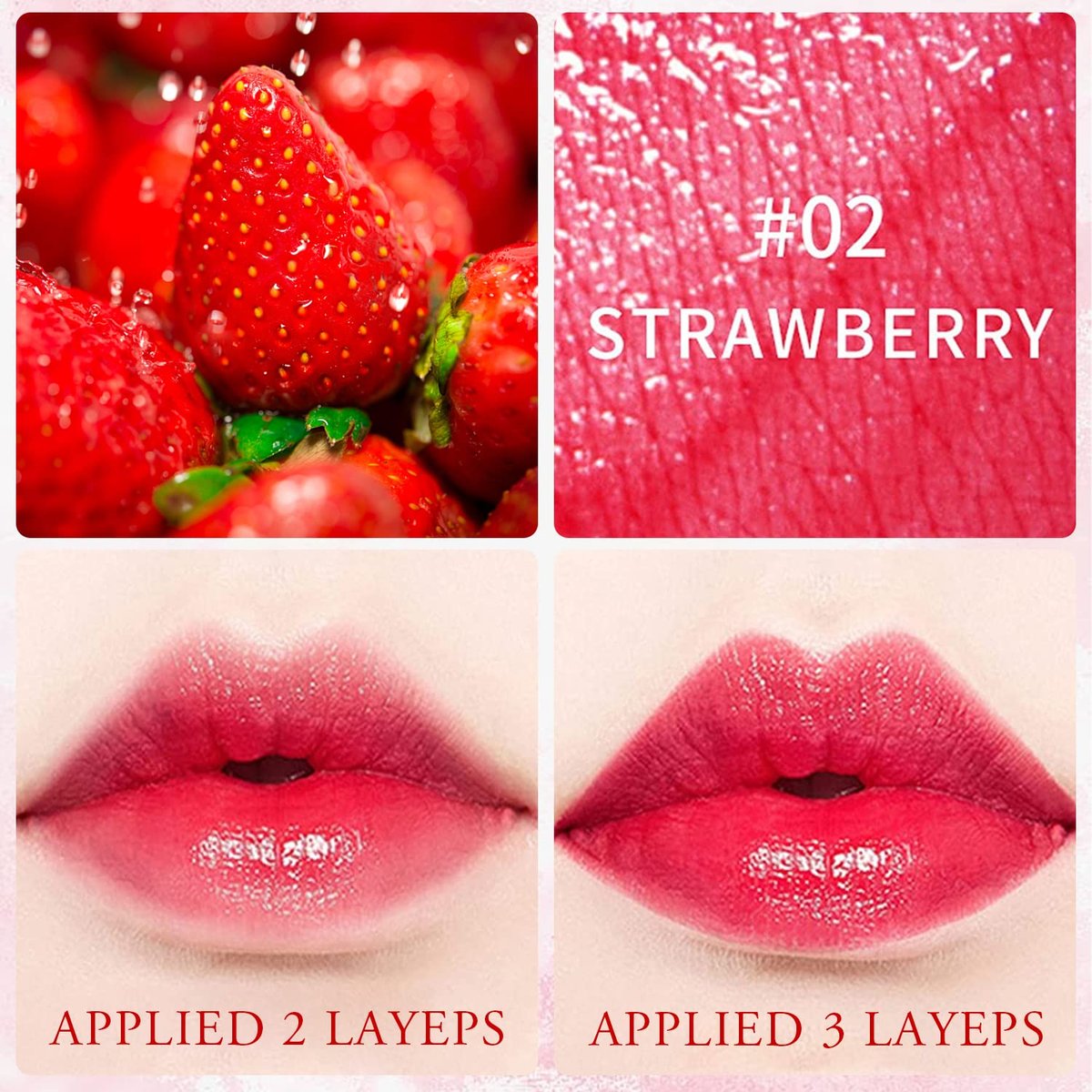 4 Colors Lip Tint Stain Set – Watery Lip Tint Mini Liquid Matte Lipstick, Long Lasting & Waterproof, Moisturizing Natural Lip Gloss, Multi-Use Lip and Cheek Tint, Lightweight Non-Sticky - görsel 9