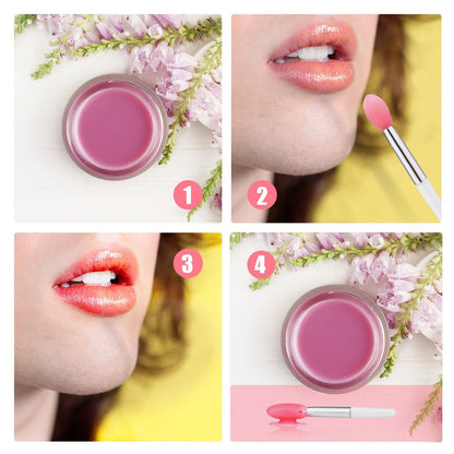 10-Piece Silicone Lip Brushes with Covers - Reusable Lip Applicators for Lipstick, Gloss & Balm, Pink and White, by KINBOM