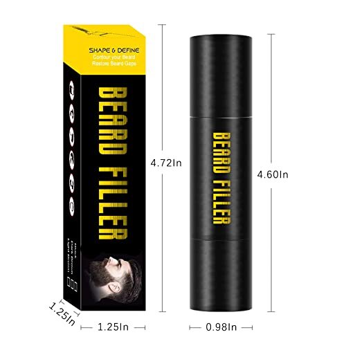 NewBang Beard Filler 2-in-1 Filling Stick and Brush for Men - Waterproof Long-Lasting Natural Finish, Enhances Facial Hair and Moustache Makeup (Black) - görsel 14