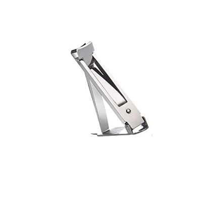 Haisiboya Heavy Duty Nail Clippers with Keychain - Professional Folding Nail Cleaner for Thick Toenails & Fingernails, Men & Women, Silver Metal
