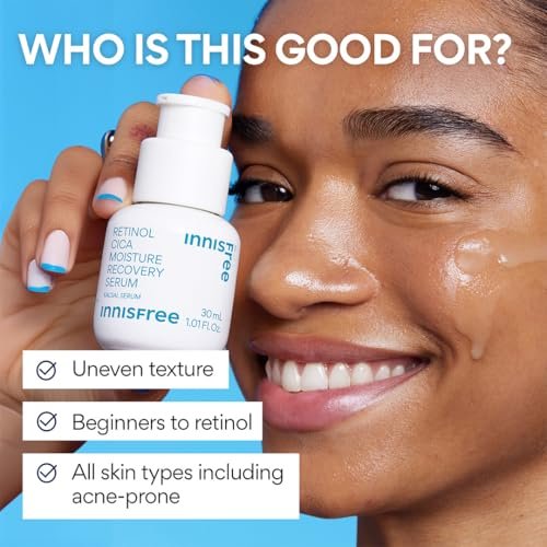 innisfree Retinol Cica Serum with Salicylic Acid - Korean Moisture Recovery Treatment for Beginners, 1.01 Fl Oz Avelisse