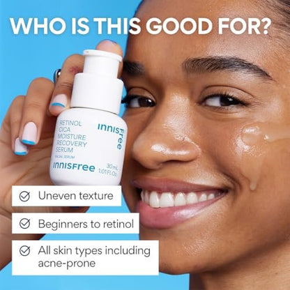 innisfree Retinol Cica Serum with Salicylic Acid - Korean Moisture Recovery Treatment for Beginners, 1.01 Fl Oz Avelisse