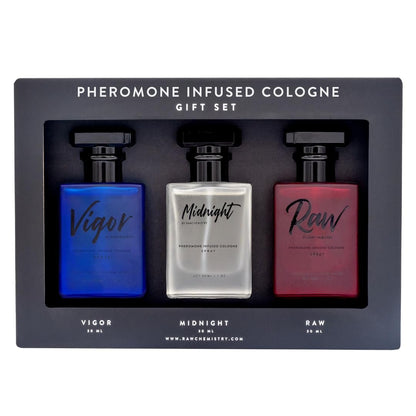 RawChemistry Pheromone Cologne Gift Set for Men - 3x1 Fl Oz Bottles, Long-Lasting Scent Avelisse