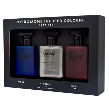 RawChemistry Pheromone Cologne Gift Set for Men - 3x1 Fl Oz Bottles, Long-Lasting Scent Avelisse