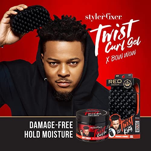 RED by Kiss X Bow Wow Styler Fixer Twist Curl Gel – Soft Hold for Afro Hair, Coconut Scent, 1 oz - görsel 12