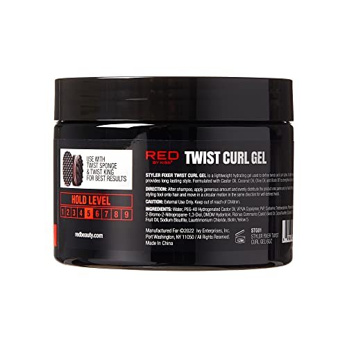 RED by Kiss X Bow Wow Styler Fixer Twist Curl Gel – Soft Hold for Afro Hair, Coconut Scent, 1 oz - görsel 6