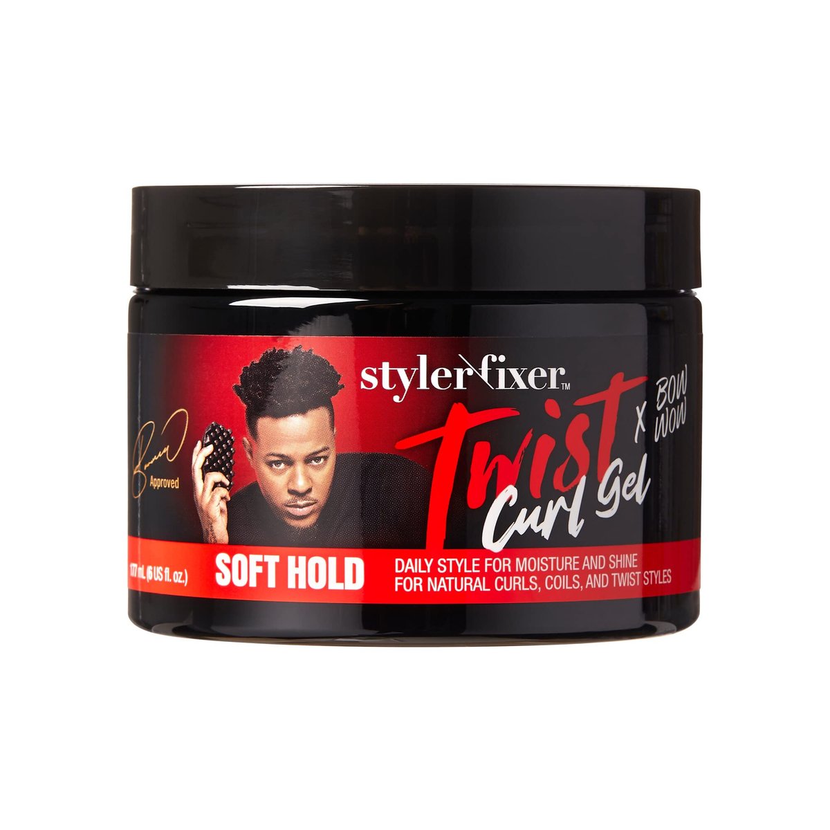 RED by Kiss X Bow Wow Styler Fixer Twist Curl Gel – Soft Hold for Afro Hair, Coconut Scent, 1 oz - görsel 3