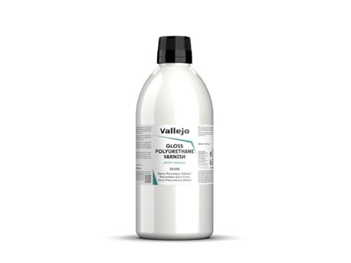 Vallejo 28650 Polyurethane Permanent Varnish Gloss (500ml) - High-Gloss Protective Finish - görsel 2