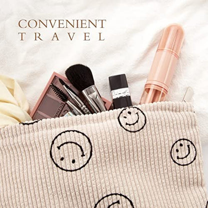 Blavvennt 4-in-1 Travel Makeup Brush Set: Retractable Mini Foundation, Blending & Eye Shadow Brushes for Women