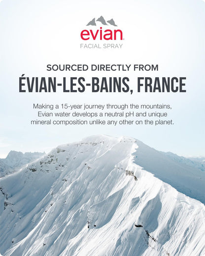 Evian Facial Spray 5 oz Duo - Hydrating Mineral Water Mist for Face & Skin, Refreshes Makeup, Sets & Tones, Daily Skincare Lightweight Moisturizer Mist (Twin Pack) Avelisse