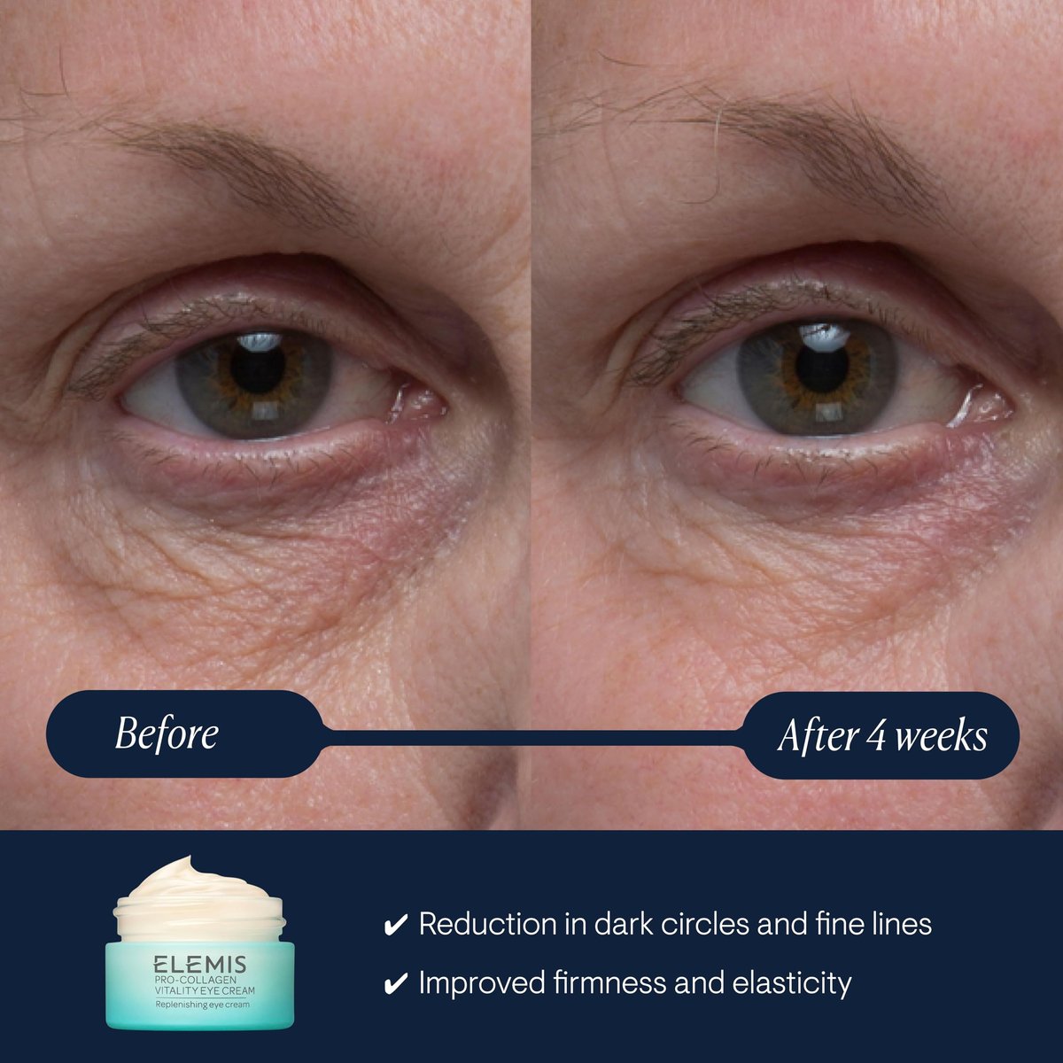 ELEMIS Pro-Collagen Vitality Eye Cream 15ml - Firm, Replenish & Smooth Skin Avelisse