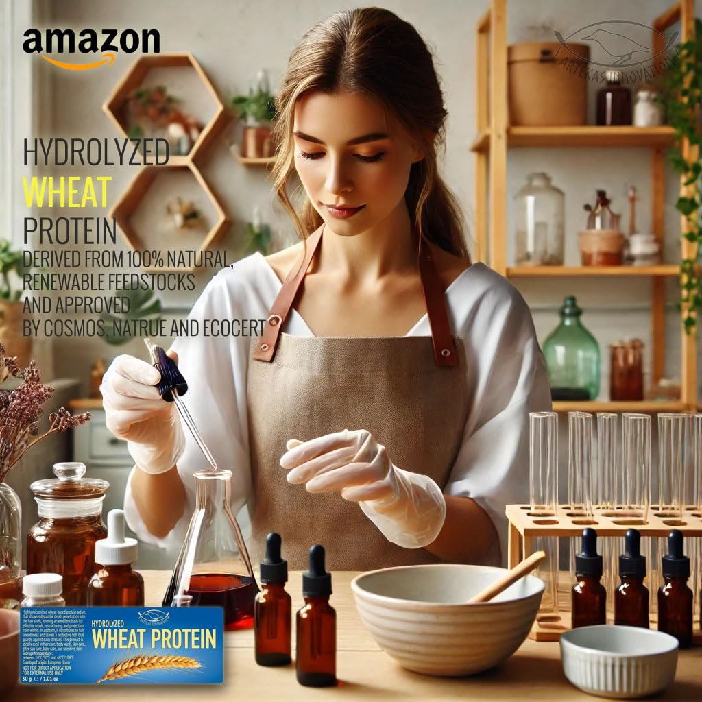 Hydrolyzed Wheat Protein Liquid – 1 oz for Homemade Hair, Skin & Body Care – Artekas Innovation Avelisse