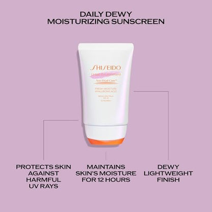Shiseido Urban Environment Fresh-Moisture Sunscreen SPF 42 - 50 mL - UVA/UVB Protection, 12-Hour Hydration, Water Resistant 40 min, Non-Comedogenic Avelisse