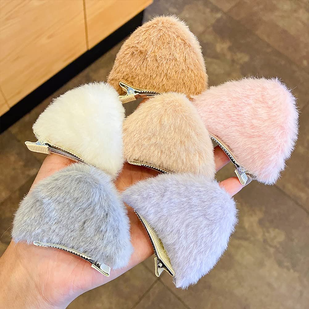 3 Pairs Cute Cat Ears Hair Clips - Animal Lolita Cosplay Hairpins for Women & Girls - görsel 3