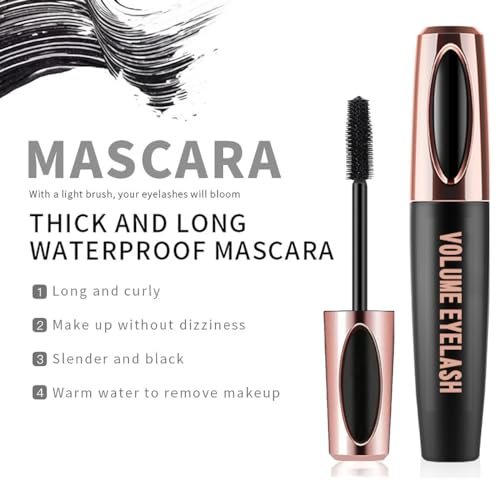 Yasovigi 3-Pack 4D Silk Fiber Lash Mascara – Waterproof, Smudge-Proof, Volumizing & Lengthening Eyelash Extension Mascara, Hypoallergenic Formula (Black, 1.67 Fl Oz Each) - görsel 10