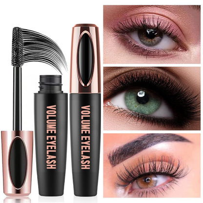 Yasovigi 3-Pack 4D Silk Fiber Lash Mascara – Waterproof, Smudge-Proof, Volumizing & Lengthening Eyelash Extension Mascara, Hypoallergenic Formula (Black, 1.67 Fl Oz Each)
