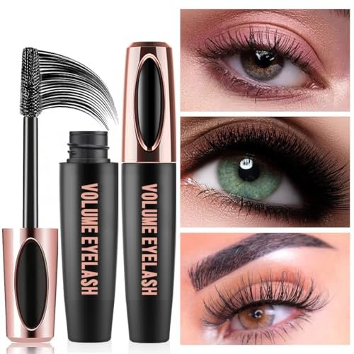 Yasovigi 3-Pack 4D Silk Fiber Lash Mascara – Waterproof, Smudge-Proof, Volumizing & Lengthening Eyelash Extension Mascara, Hypoallergenic Formula (Black, 1.67 Fl Oz Each) - görsel 4