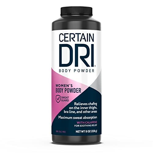 Certain Dri Women's Body Powder - Talc-Free, Triple-Action Sweat, Odor & Moisture Control, Anti-Chafing Calamine Formula, Doctor-Recommended for Sensitive Skin - 8 oz - görsel 2