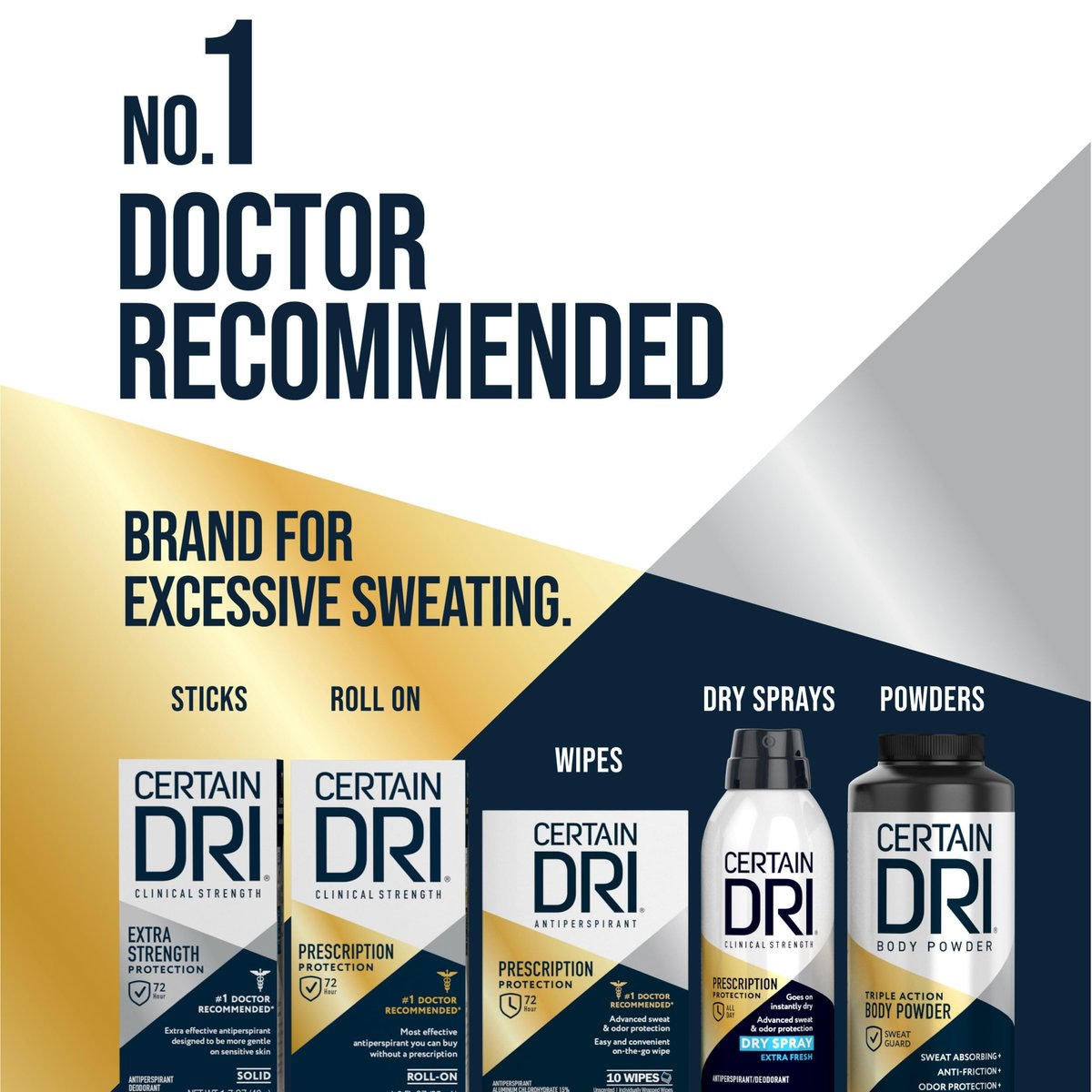 Certain Dri Women's Body Powder - Talc-Free, Triple-Action Sweat, Odor & Moisture Control, Anti-Chafing Calamine Formula, Doctor-Recommended for Sensitive Skin - 8 oz - görsel 9