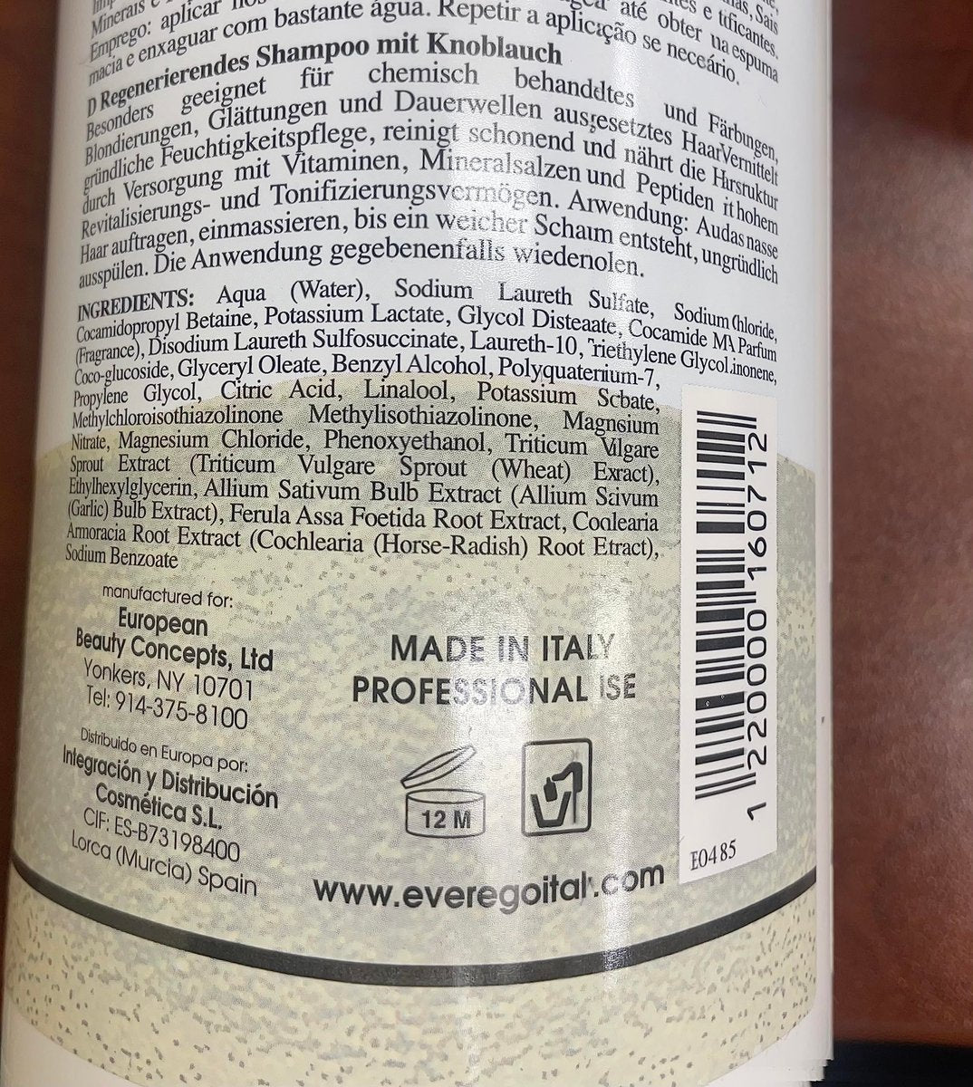 Ever Ego Italy Garlic Shampoo & Garlic Mask Treatment Plus 1000ml + Cren Energizing Lotion 125ml - görsel 3