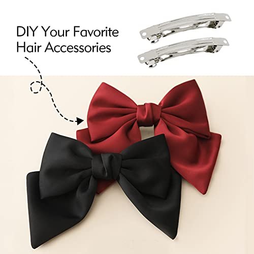 Cinaci 50-Pack 3-Inch Silver Metal Hair Clips - Blank French Barrettes for DIY Crafts & Everyday Use - görsel 10