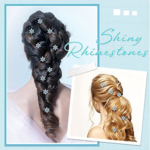 30 Pcs Snowflake Hair Clips for Women - Crystal Rhinestone Spiral Bobby Pins, 4 Styles, Winter Wedding Bridal Christmas Party Hair Accessories - görsel 12