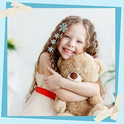 30 Pcs Snowflake Hair Clips for Women - Crystal Rhinestone Spiral Bobby Pins, 4 Styles, Winter Wedding Bridal Christmas Party Hair Accessories