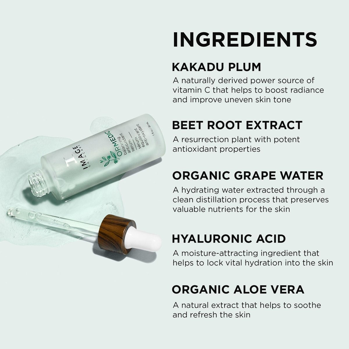 IMAGE Skincare ORMEDIC Balancing Antioxidant Serum – Hydrating & Soothing Face Serum with Organic Aloe Vera, Vitamin C & Botanical Extracts, 1 fl oz Avelisse