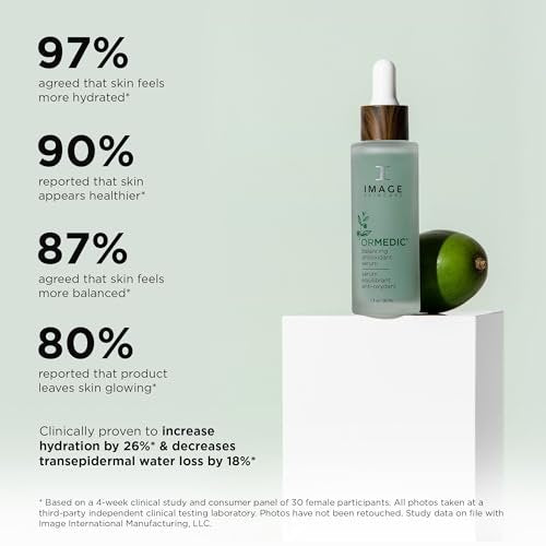 IMAGE Skincare ORMEDIC Balancing Antioxidant Serum – Hydrating & Soothing Face Serum with Organic Aloe Vera, Vitamin C & Botanical Extracts, 1 fl oz Avelisse
