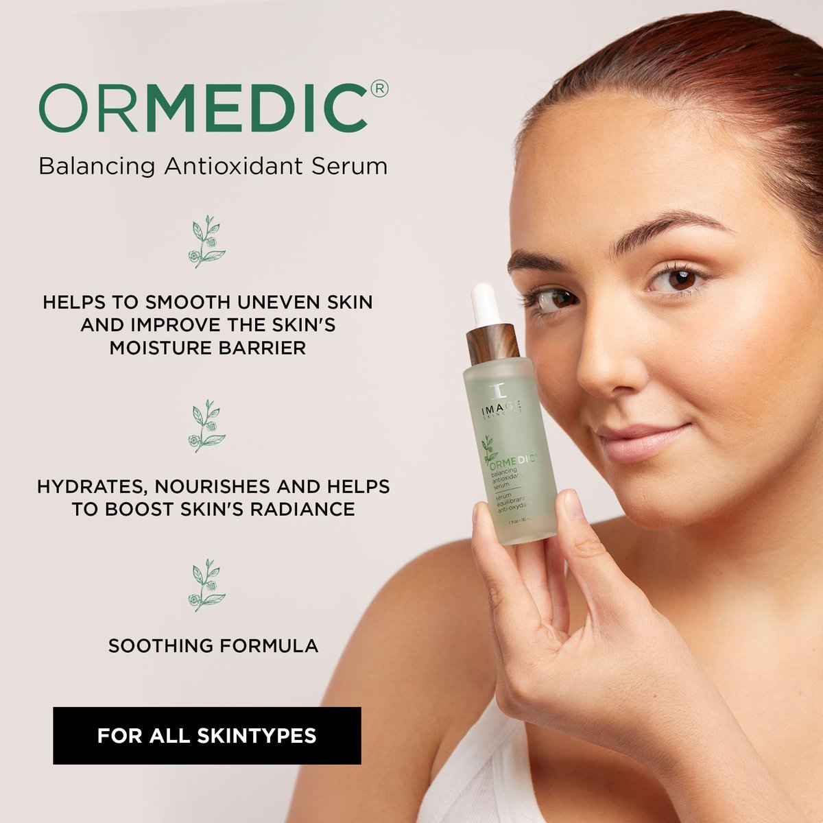 IMAGE Skincare ORMEDIC Balancing Antioxidant Serum – Hydrating & Soothing Face Serum with Organic Aloe Vera, Vitamin C & Botanical Extracts, 1 fl oz Avelisse