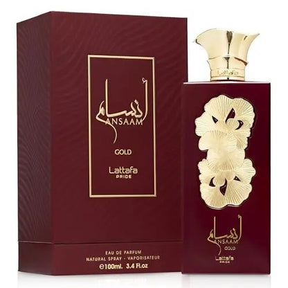 Lattafa Pride Ansaam Gold – Fruity Floral Sweet Musky Eau de Parfum – Long-Lasting Unisex Fragrance, 3.4 oz / 100 ml Avelisse