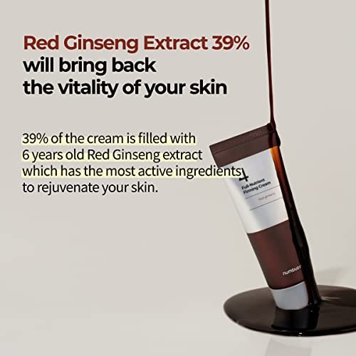 numbuzin No.4 Full-Nutrient Firming Cream – Anti-Aging & Wrinkle Care with Red Ginseng, Niacinamide, Bifida – 2.02 fl. oz. Avelisse