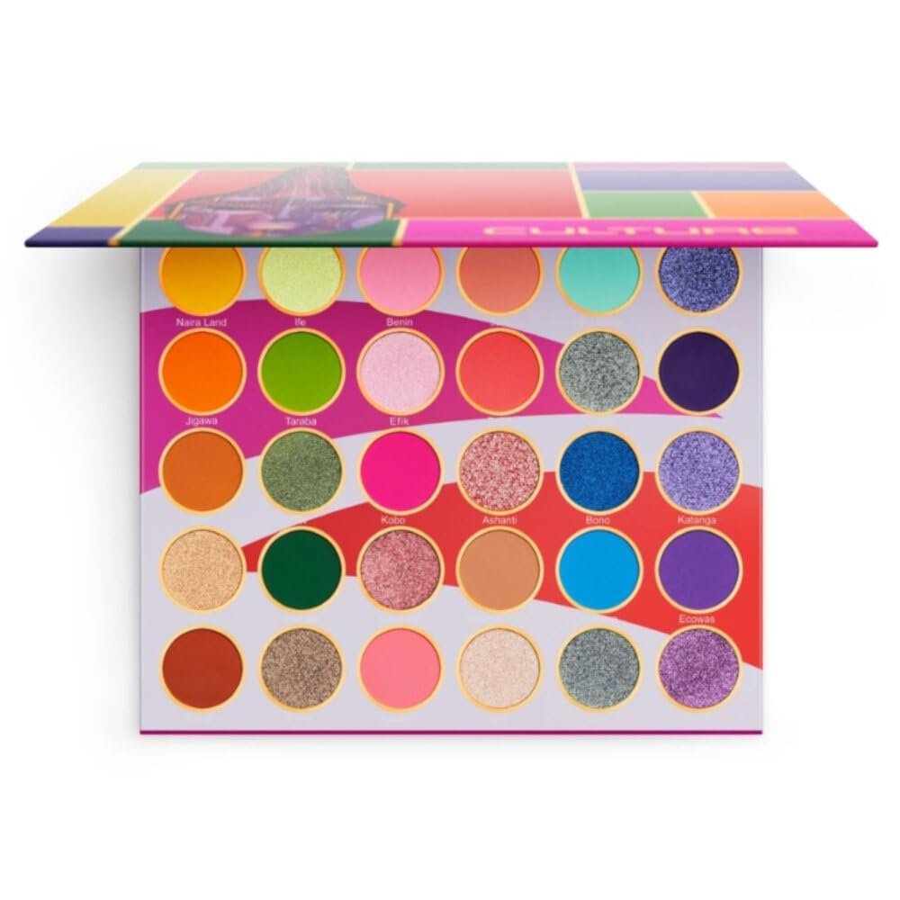 Juvia's Place Palette Culture - 30 Pigmented Eyeshadow Shades - Bold Neutrals & Brights Avelisse