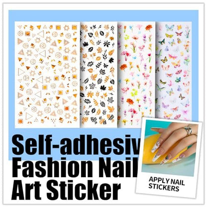 Teenitor Nail Art Brushes & Tools Kit - Pink Acrylic Nail Design Set with Stickers, Gems, Dotting Tools for Women & Girls