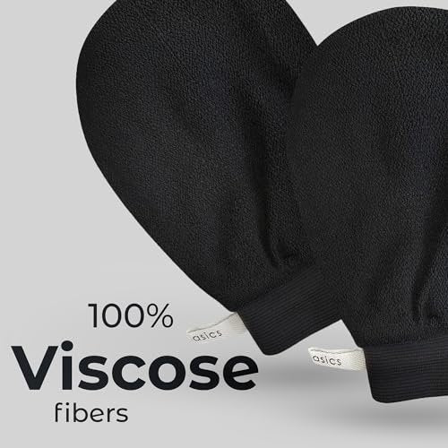 MainBasics Exfoliating Gloves for Shower - Korean Body Scrub Mitts for Dead Skin, Deep Cleansing, Spray Tan Prep & KP Treatment (2 Pack) - görsel 8