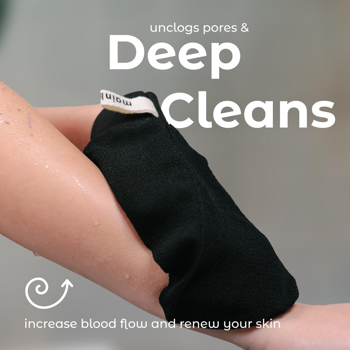 MainBasics Exfoliating Gloves for Shower - Korean Body Scrub Mitts for Dead Skin, Deep Cleansing, Spray Tan Prep & KP Treatment (2 Pack) - görsel 9