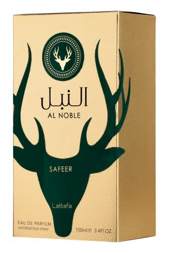Lattafa Al Noble Safeer Eau de Parfum Spray for Unisex, 3.4 fl oz – Long-Lasting Oriental Fragrance