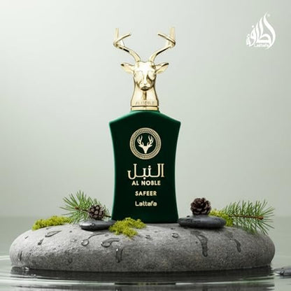 Lattafa Al Noble Safeer Eau de Parfum Spray for Unisex, 3.4 fl oz – Long-Lasting Oriental Fragrance