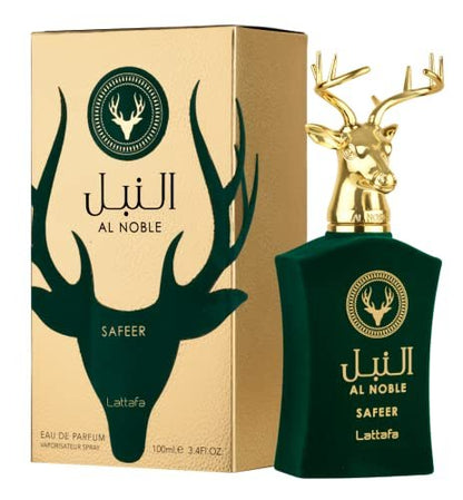 Lattafa Al Noble Safeer Eau de Parfum Spray for Unisex, 3.4 fl oz – Long-Lasting Oriental Fragrance