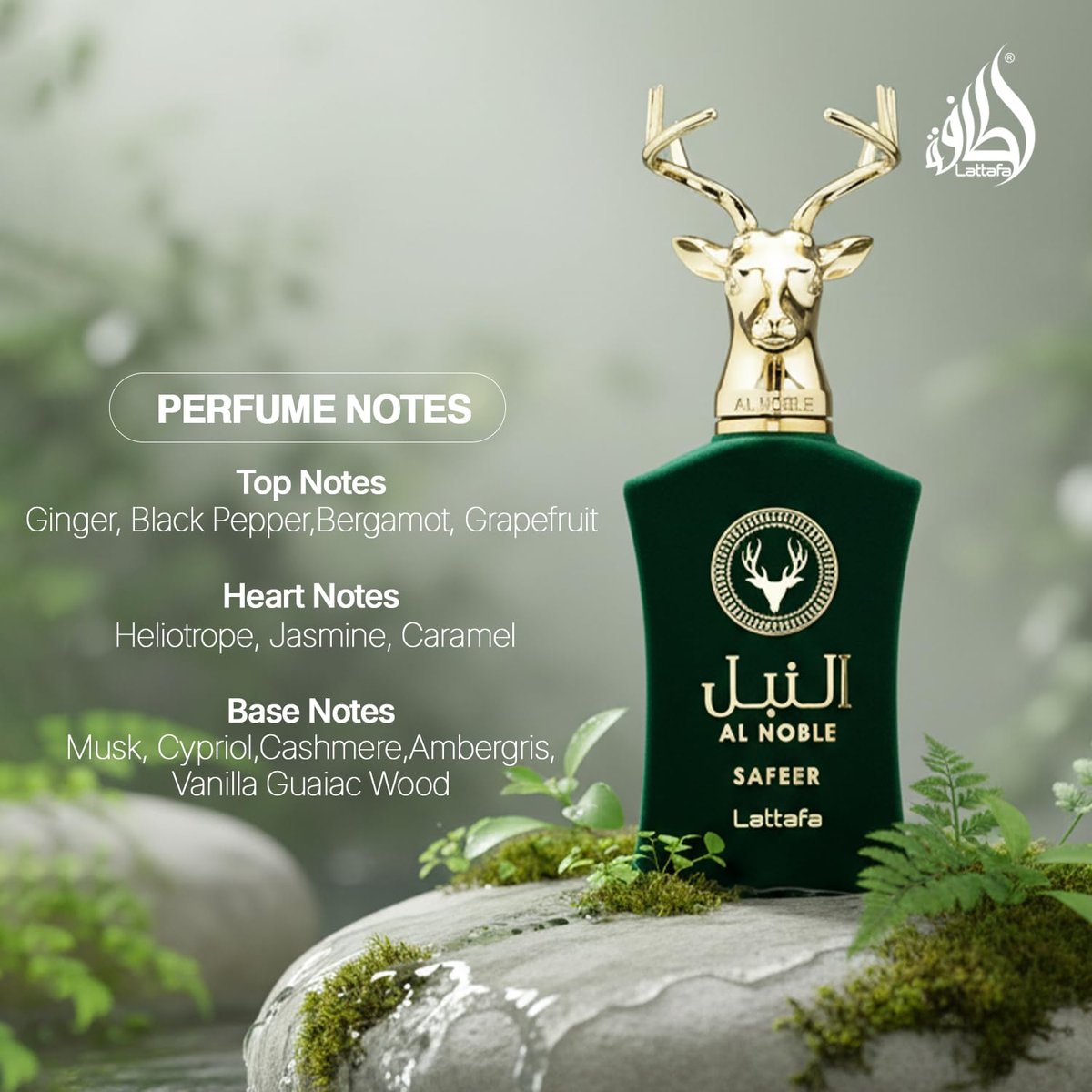 Lattafa Al Noble Safeer Eau de Parfum Spray for Unisex, 3.4 fl oz – Long-Lasting Oriental Fragrance - görsel 7