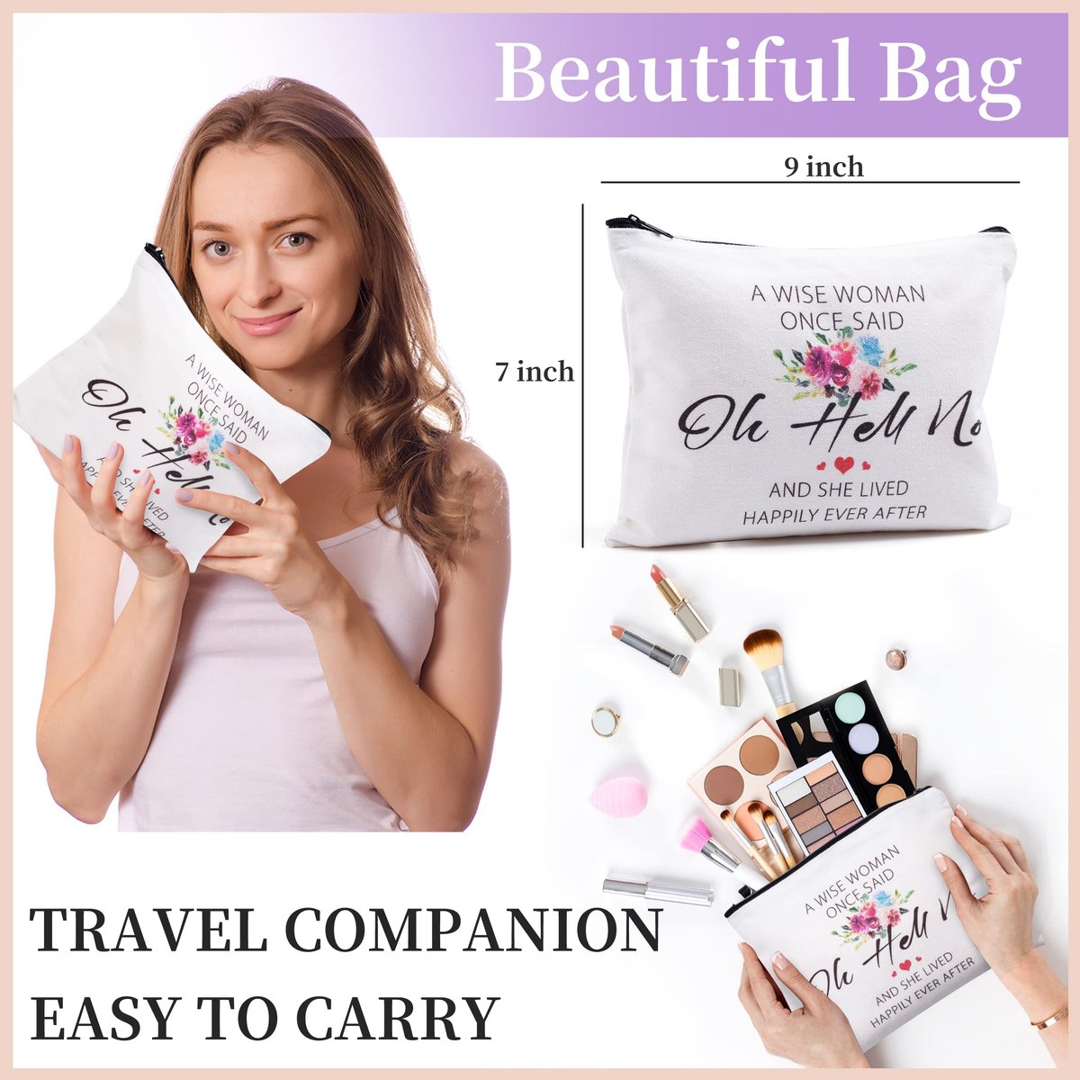 Lavender Self Care Gifts for Women - Travel Size Toiletries Kit for Best Friends, Sister, Mom, Teacher, Grandma - Birthday Christmas Gift Set - görsel 12