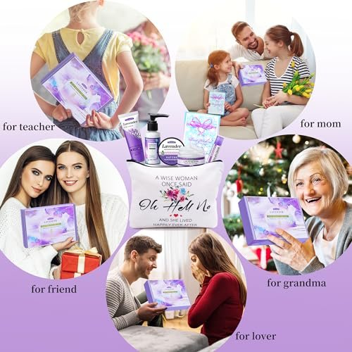 Lavender Self Care Gifts for Women - Travel Size Toiletries Kit for Best Friends, Sister, Mom, Teacher, Grandma - Birthday Christmas Gift Set - görsel 13