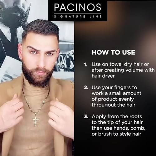 Pacinos DRYFI No-Shine Matte Paste – Matte Finish Styling Paste for Men (4 Fl Oz) Avelisse