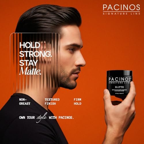 Pacinos DRYFI No-Shine Matte Paste – Matte Finish Styling Paste for Men (4 Fl Oz) Avelisse