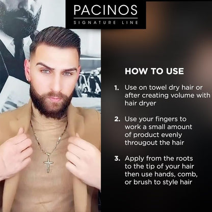 Pacinos DRYFI No-Shine Matte Paste – Matte Finish Styling Paste for Men (4 Fl Oz) Avelisse