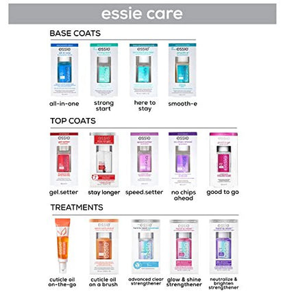 essie Nail Care Salon-Quality Longwear Top Coat – 8-Free Vegan Formula, 0.46 fl oz